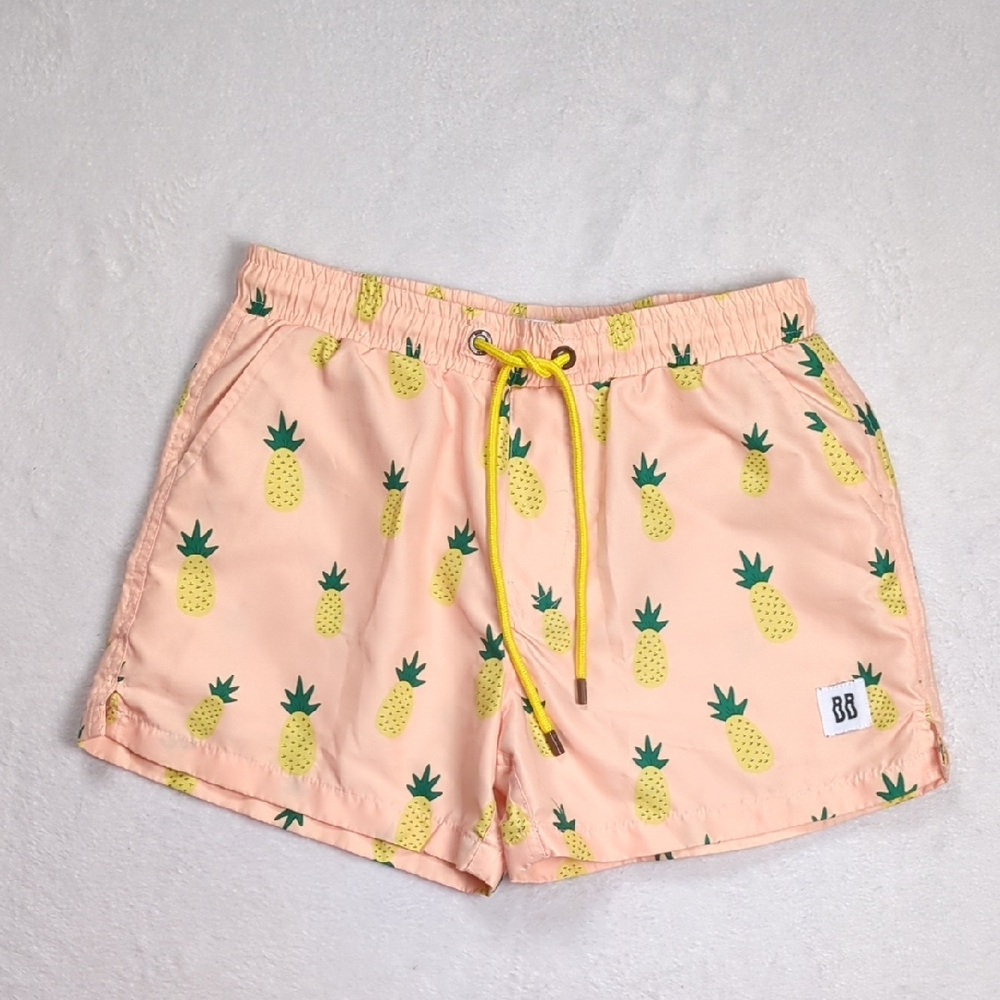 Bondi Beamers Mens "Perfect Pineapples" Swim Trunks - Small